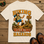 Hiking Walking With Hazards — Funny Rattlesnake Trail Tee