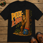 Peek-A-Boo Bigfoot — Funny Sasquatch Hiking Camping Tee