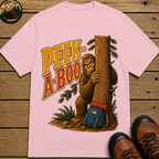 Peek-A-Boo Bigfoot — Funny Sasquatch Hiking Camping Tee