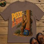 Peek-A-Boo Bigfoot — Funny Sasquatch Hiking Camping Tee