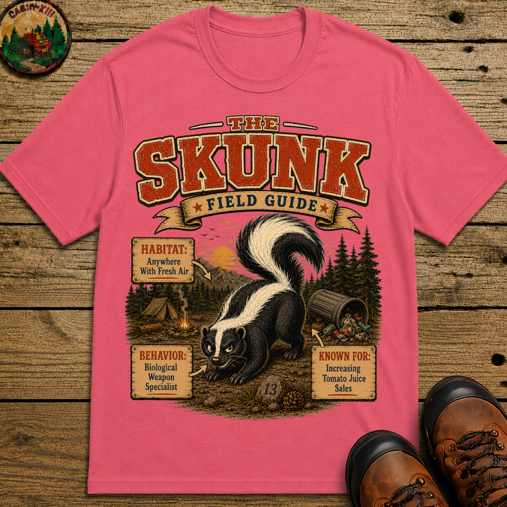 Skunk Field Guide - Biological Weapon Specialist Camping Tee