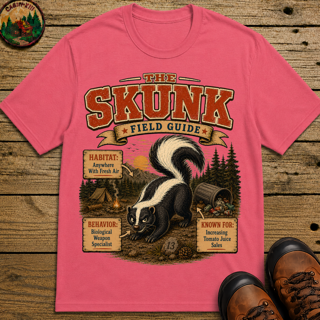 Skunk Field Guide - Biological Weapon Specialist Camping Tee