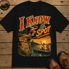 I Know a Spot — Vintage Lake Jumping Summer Camping Tee