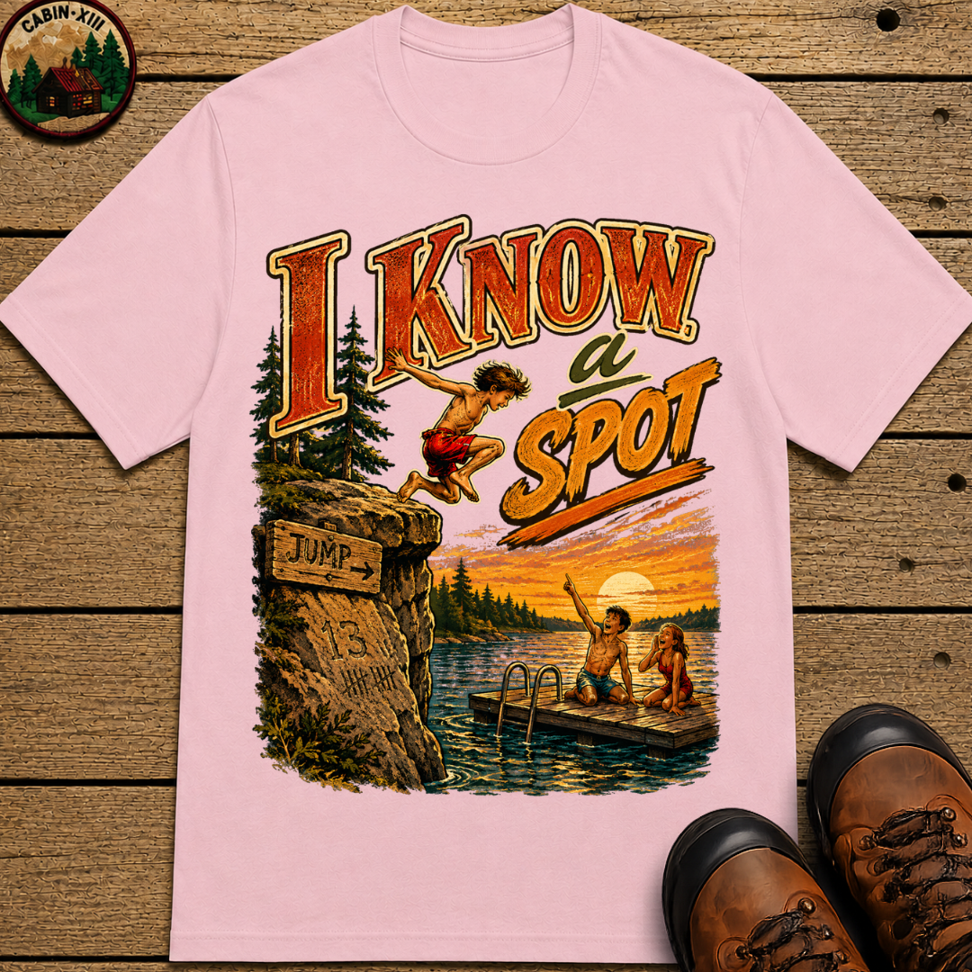 I Know a Spot — Vintage Lake Jumping Summer Camping Tee