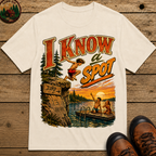 I Know a Spot — Vintage Lake Jumping Summer Camping Tee