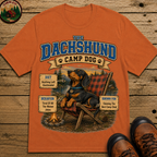 Dachshund Camp Dog - Tired Of All The Weiner Jokes Tee