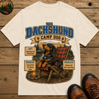 Dachshund Camp Dog - Tired Of All The Weiner Jokes Tee