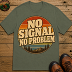 No Signal No Problem — Retro Outdoor Camping Tee