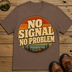 No Signal No Problem — Retro Outdoor Camping Tee