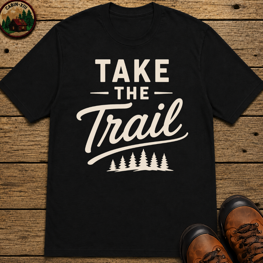 Take the Trail — Vintage Hiking Outdoor Typography Tee