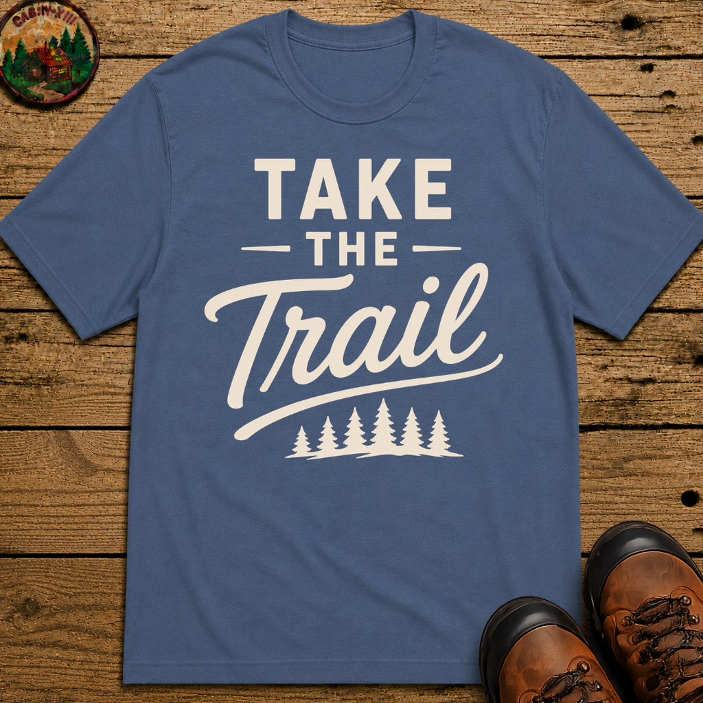 Take the Trail — Vintage Hiking Outdoor Typography Tee