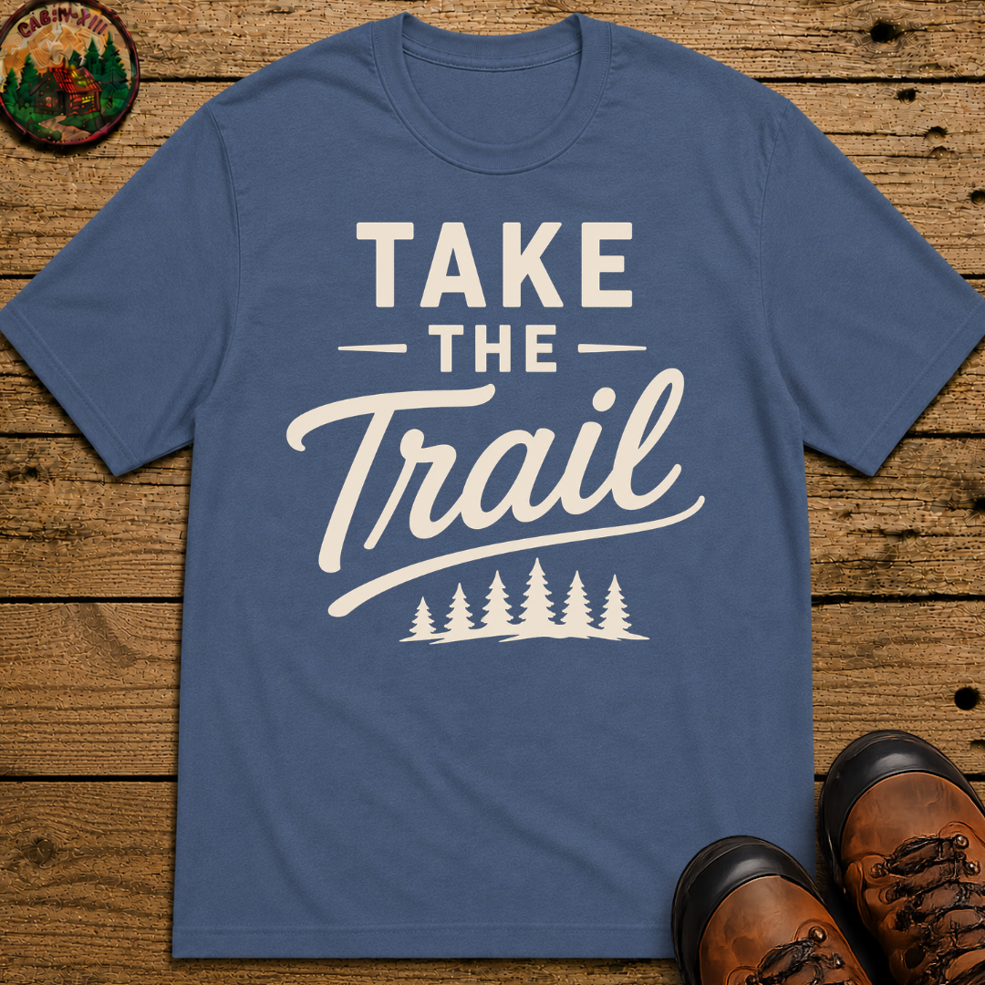 Take the Trail — Vintage Hiking Outdoor Typography Tee