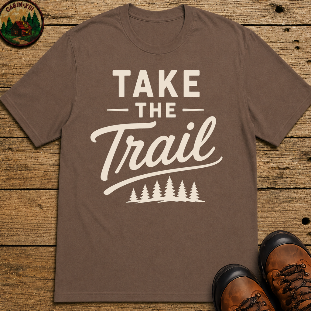 Take the Trail — Vintage Hiking Outdoor Typography Tee