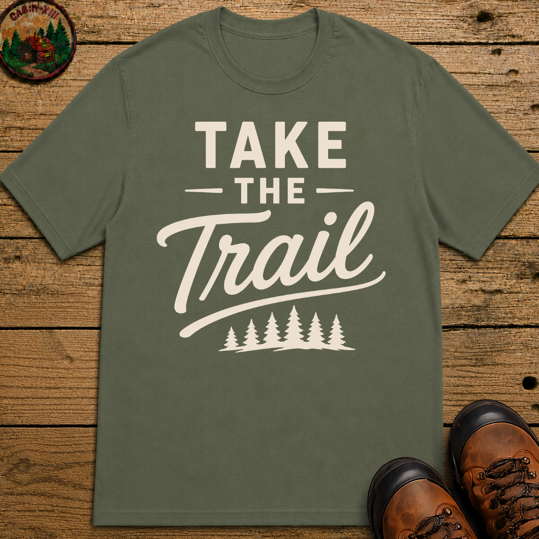 Take the Trail — Vintage Hiking Outdoor Typography Tee