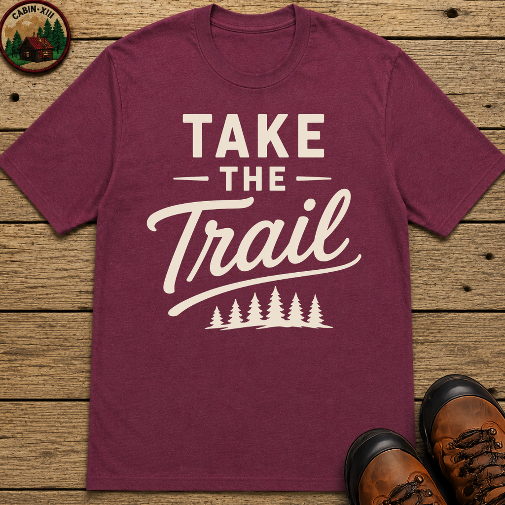 Take the Trail — Vintage Hiking Outdoor Typography Tee