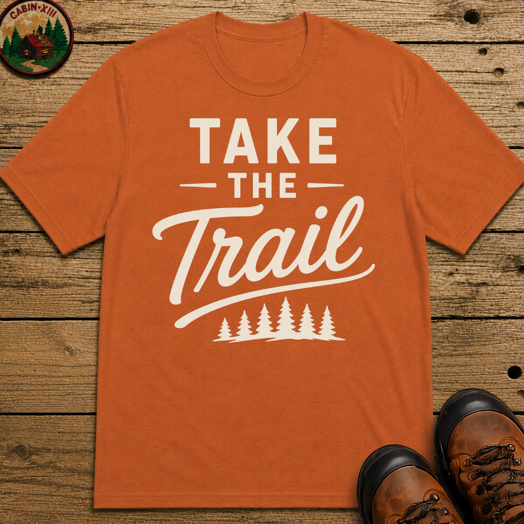 Take the Trail — Vintage Hiking Outdoor Typography Tee