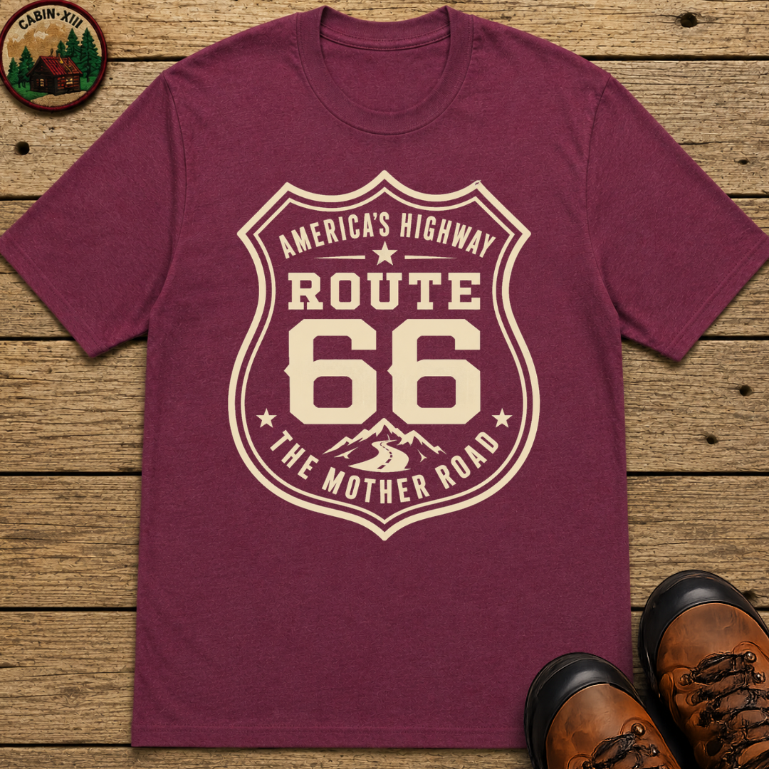 Route 66 America's Highway The Mother Road — Vintage Road Trip Tee