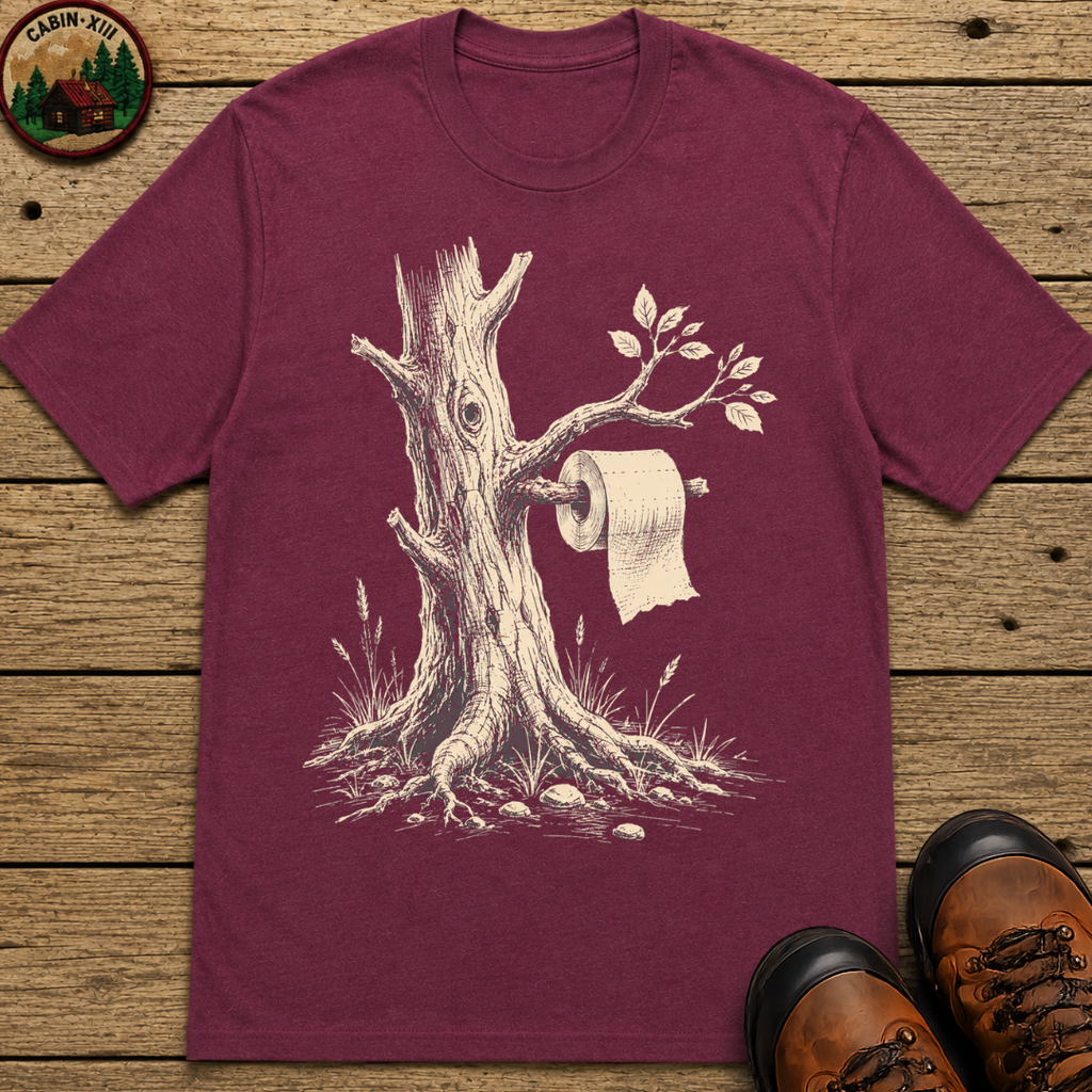Toilet Tree — Funny Camping Outdoor Humor Sketch Tee