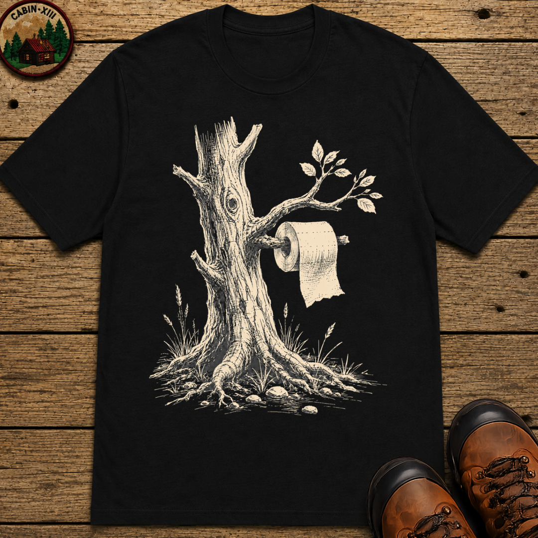 Toilet Tree — Funny Camping Outdoor Humor Sketch Tee