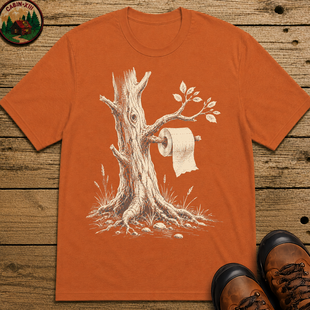 Toilet Tree — Funny Camping Outdoor Humor Sketch Tee