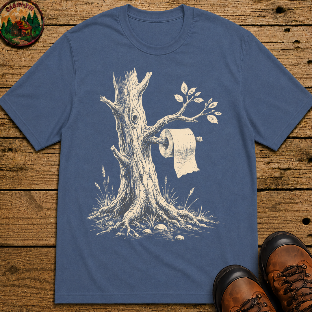 Toilet Tree — Funny Camping Outdoor Humor Sketch Tee