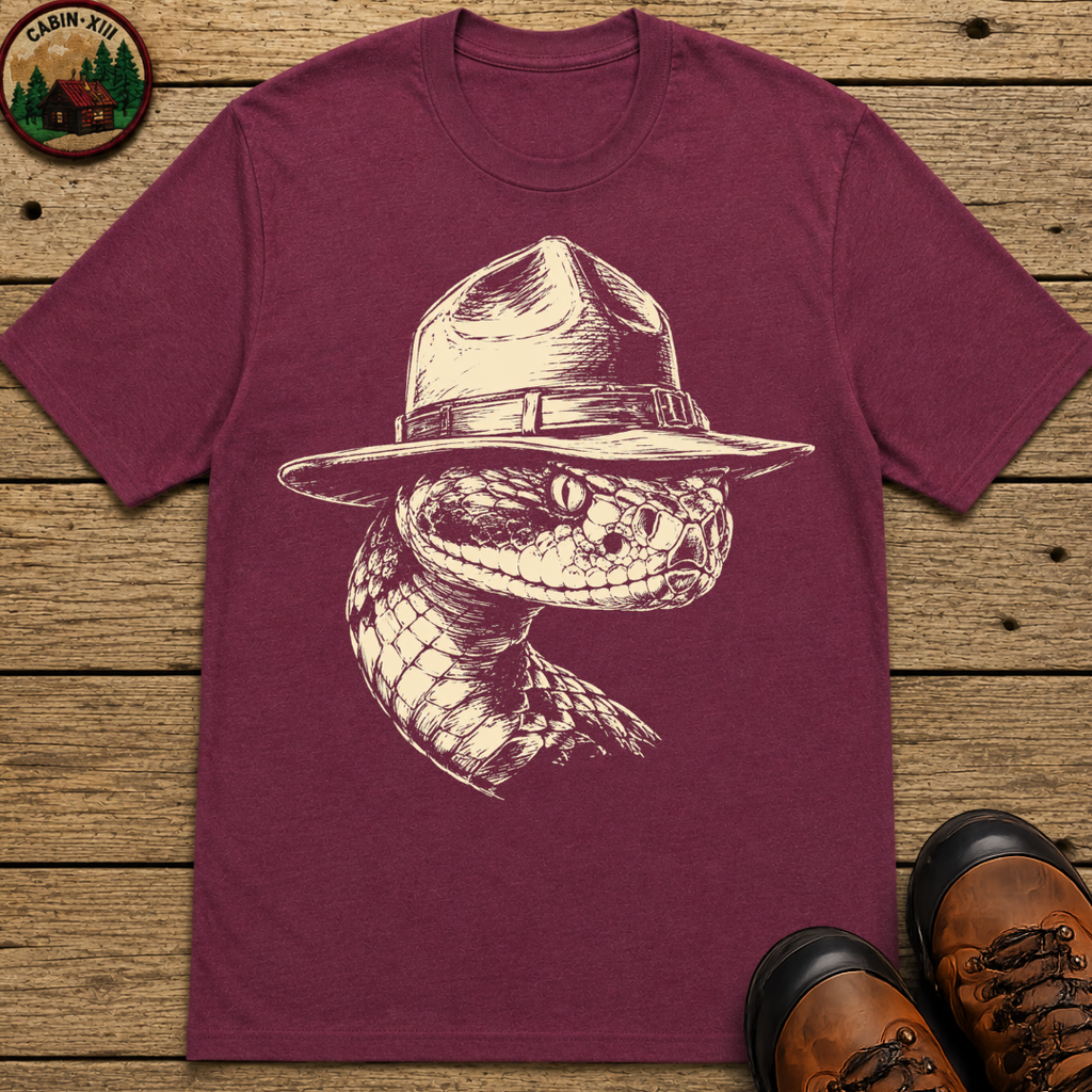 Rattlesnake Ranger — Vintage Sketch Outdoor Wildlife Tee