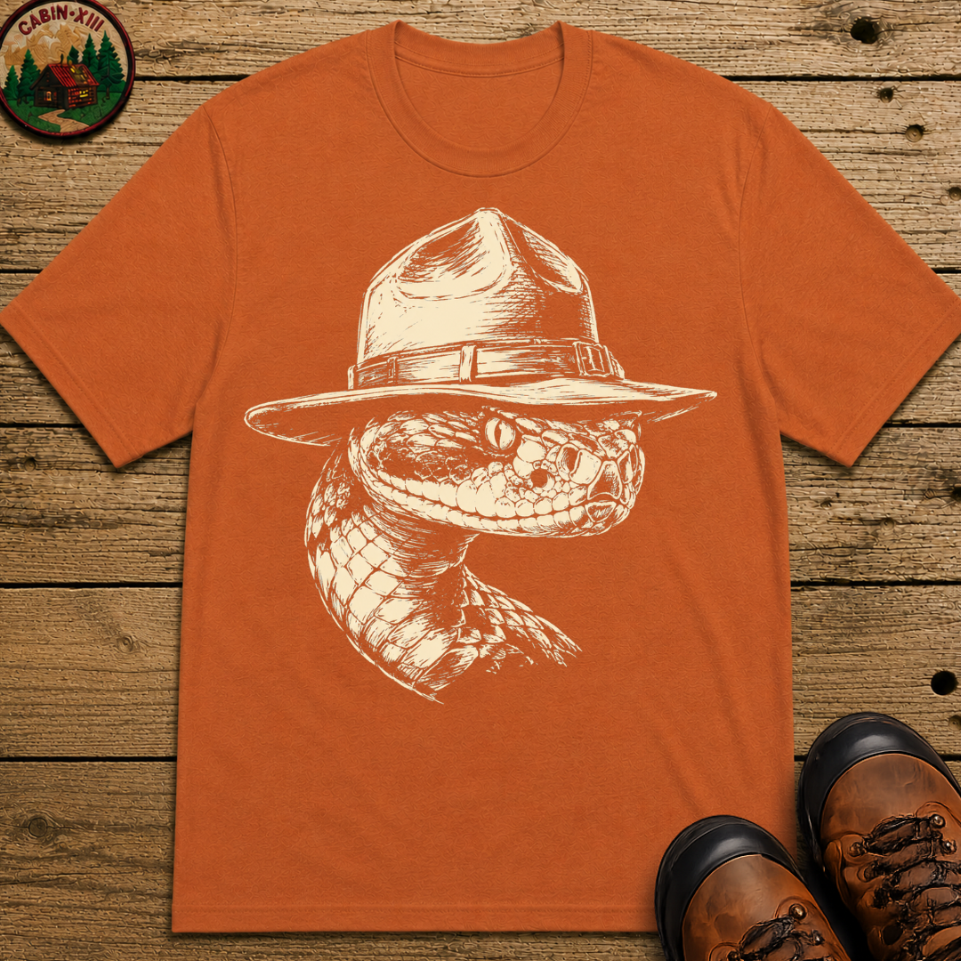 Rattlesnake Ranger — Vintage Sketch Outdoor Wildlife Tee
