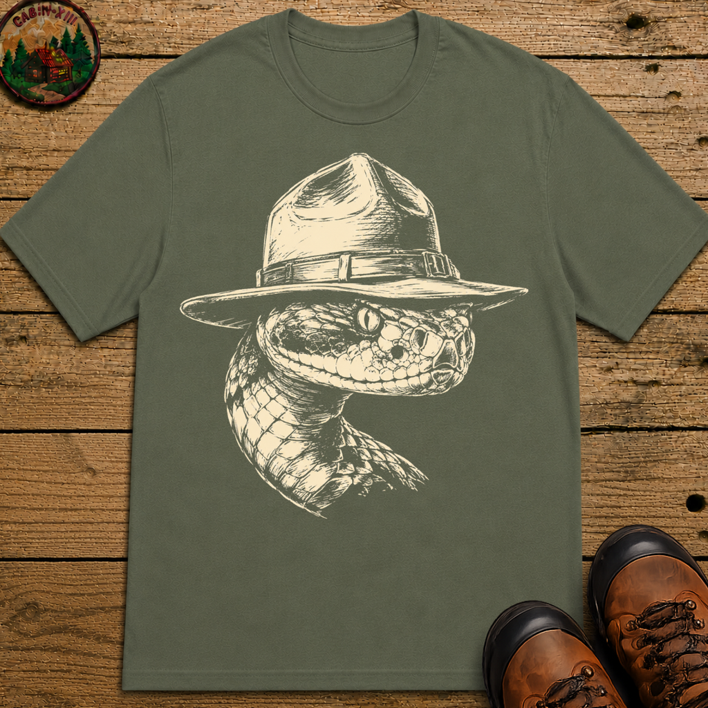 Rattlesnake Ranger — Vintage Sketch Outdoor Wildlife Tee