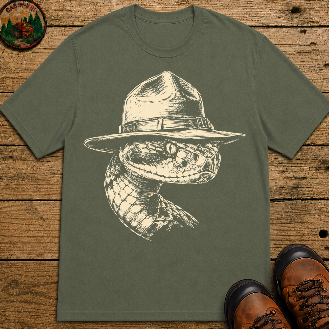 Rattlesnake Ranger — Vintage Sketch Outdoor Wildlife Tee
