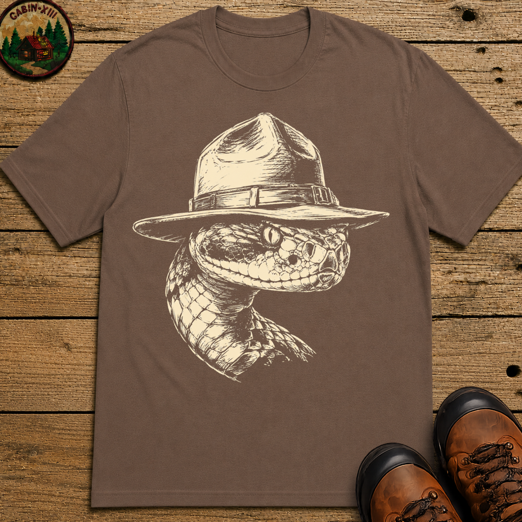 Rattlesnake Ranger — Vintage Sketch Outdoor Wildlife Tee