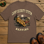 Camp Security System Napping — Funny Camping Dog Tee