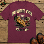 Camp Security System Napping — Funny Camping Dog Tee