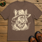 French Bulldog in a Hat — Vintage Sketch Dog Tee