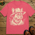 French Bulldog in a Hat — Vintage Sketch Dog Tee
