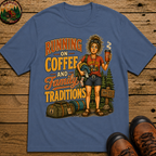 Running on Coffee and Family Traditions — Camping Humor Tee