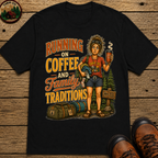 Running on Coffee and Family Traditions — Camping Humor Tee