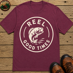 Reel Good Times — Vintage Fishing Badge Tee