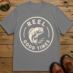 Reel Good Times — Vintage Fishing Badge Tee