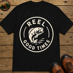 Reel Good Times — Vintage Fishing Badge Tee