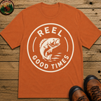 Reel Good Times — Vintage Fishing Badge Tee