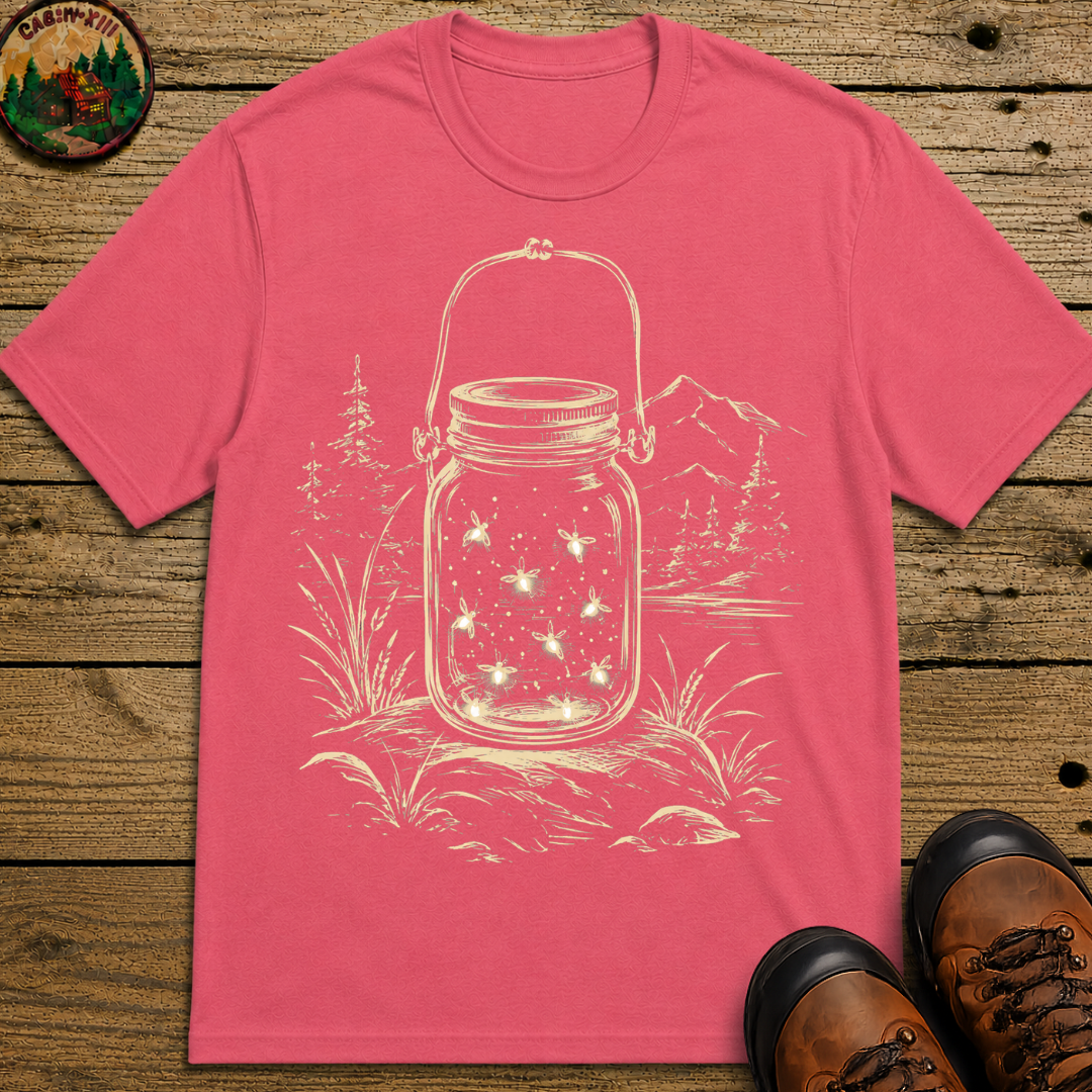 Firefly Lantern — Vintage Summer Night Camping Sketch Tee