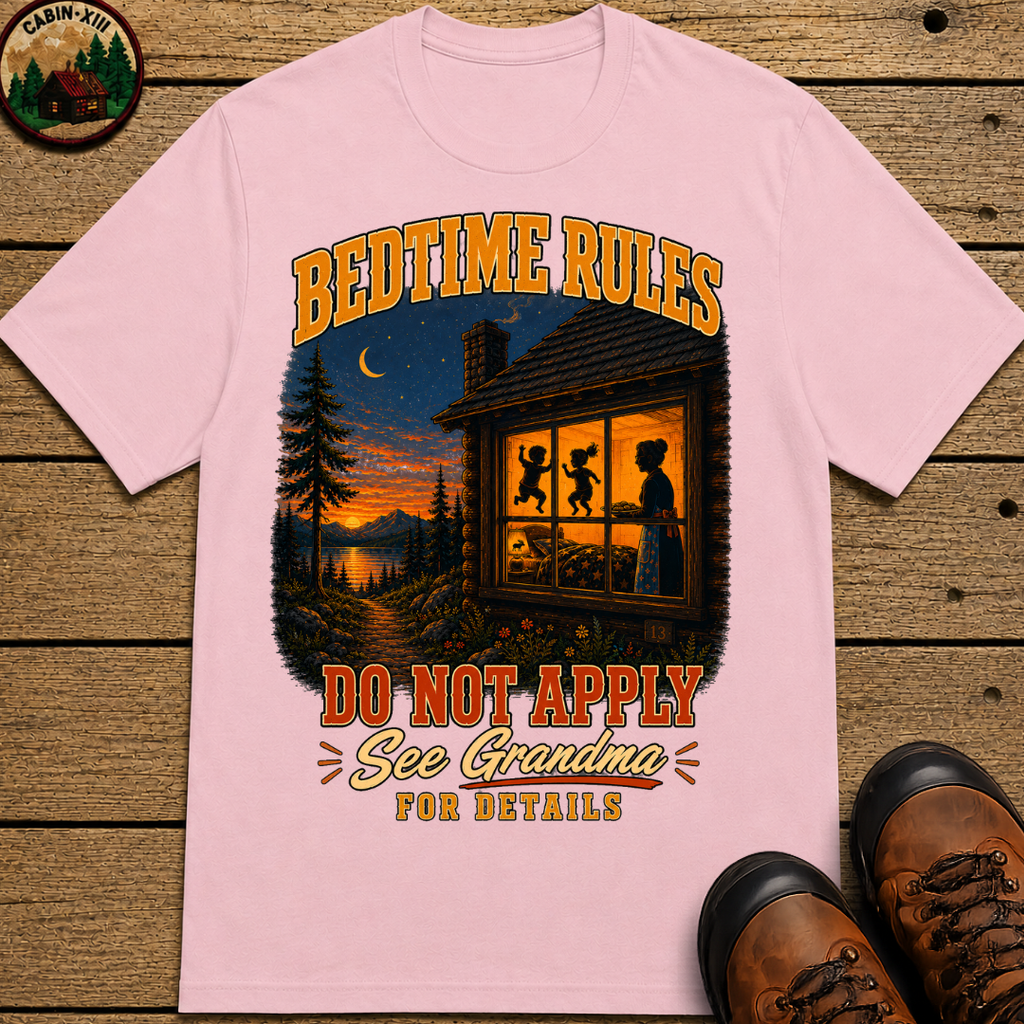 Bedtime Rules Do Not Apply See Grandma for Details — Camping T-Shirt