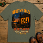 Bedtime Rules Do Not Apply See Grandma for Details — Camping T-Shirt