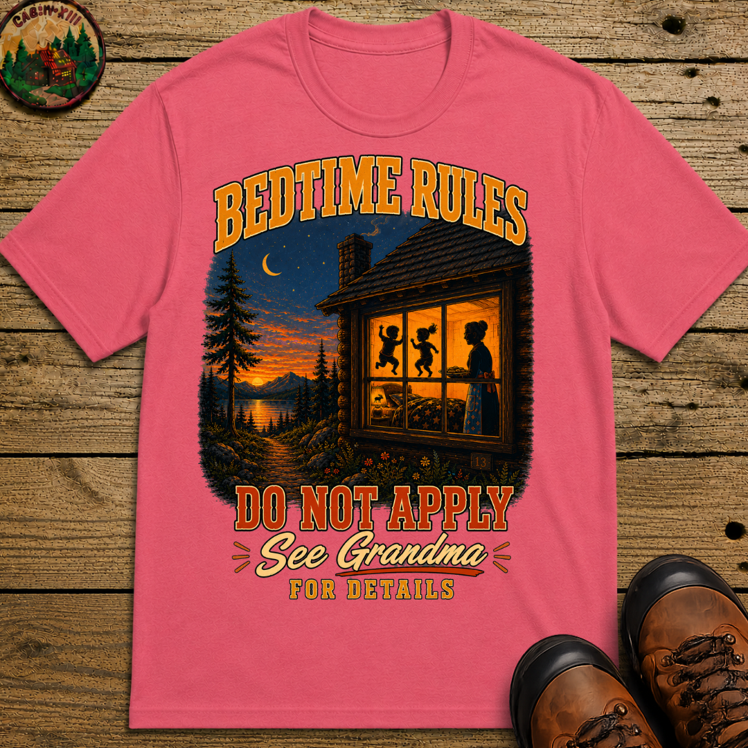 Bedtime Rules Do Not Apply See Grandma for Details — Camping T-Shirt