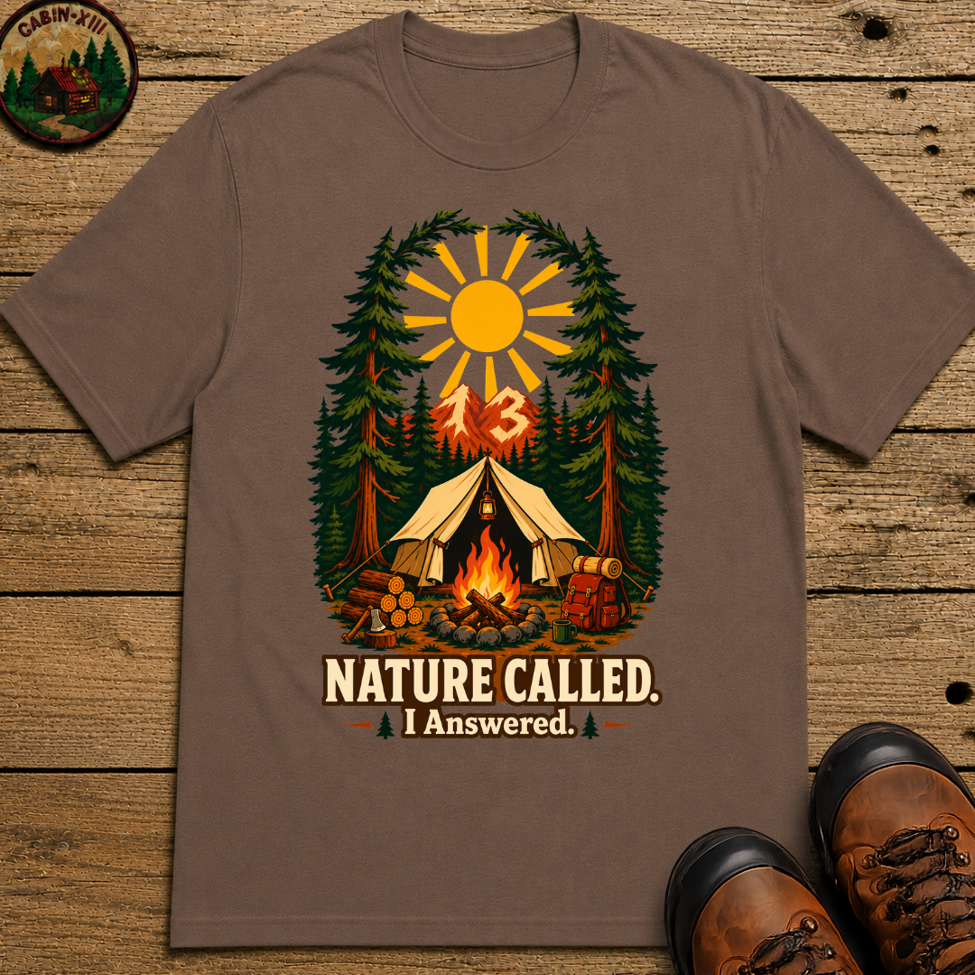 Nature Called I Answered — Vintage Campfire Camping Tee