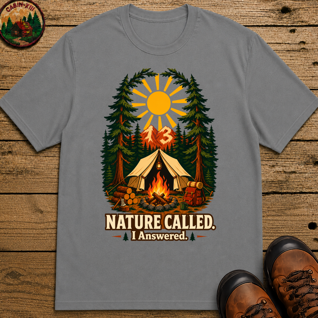 Nature Called I Answered — Vintage Campfire Camping Tee