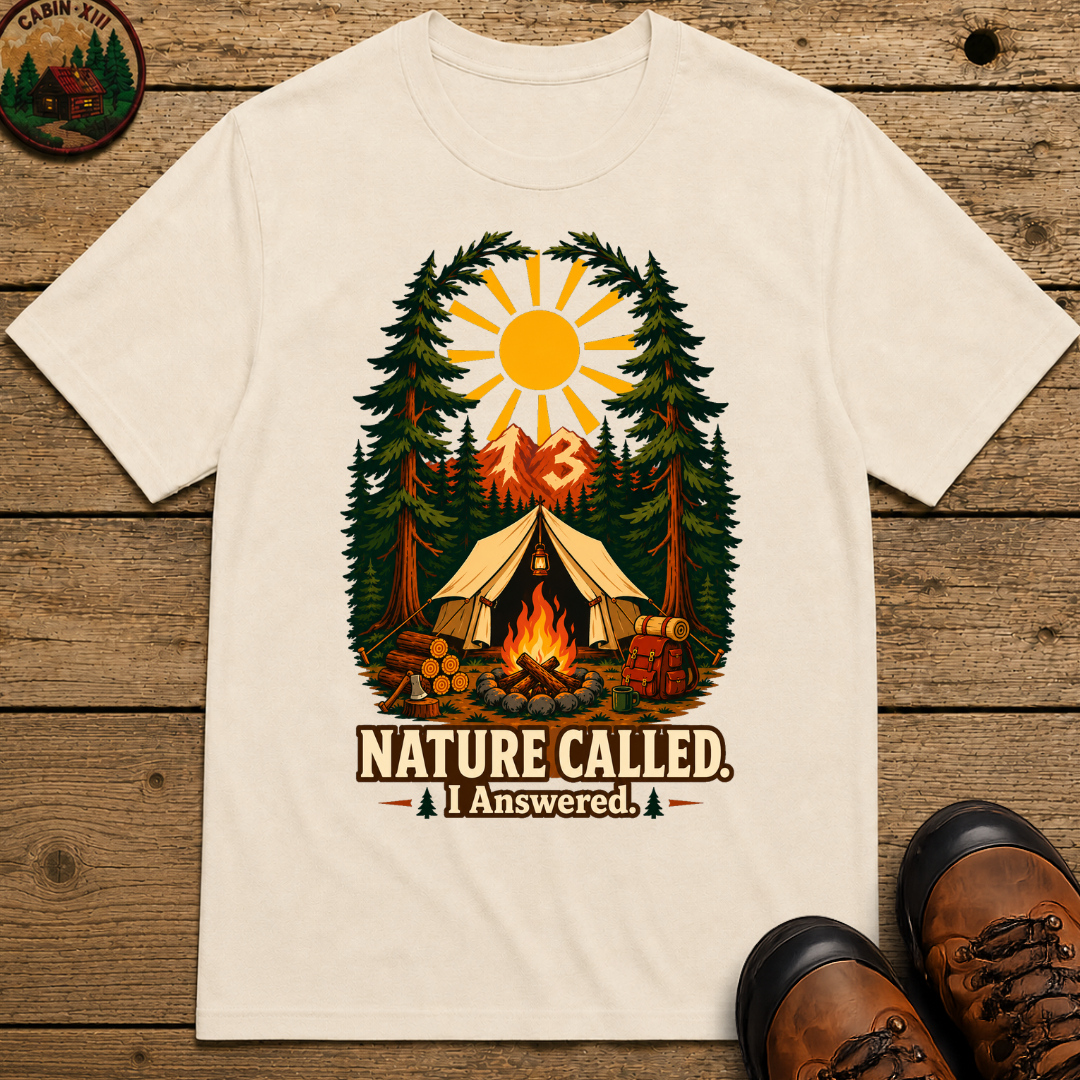 Nature Called I Answered — Vintage Campfire Camping Tee