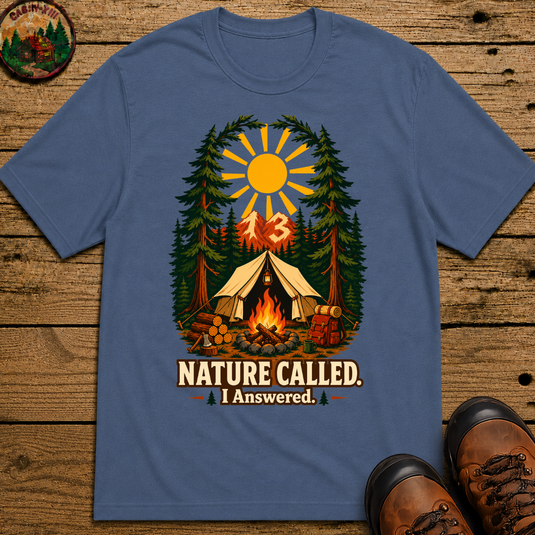 Nature Called I Answered — Vintage Campfire Camping Tee