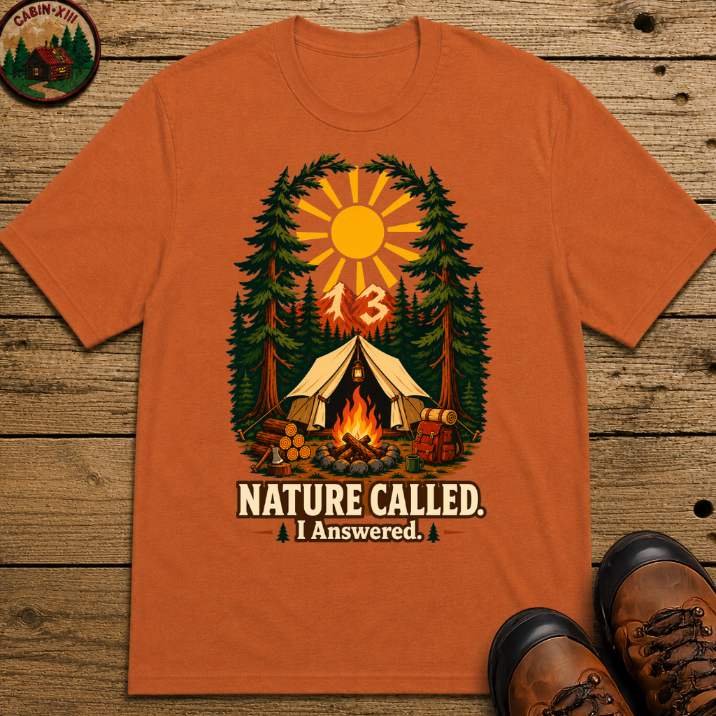 Nature Called I Answered — Vintage Campfire Camping Tee