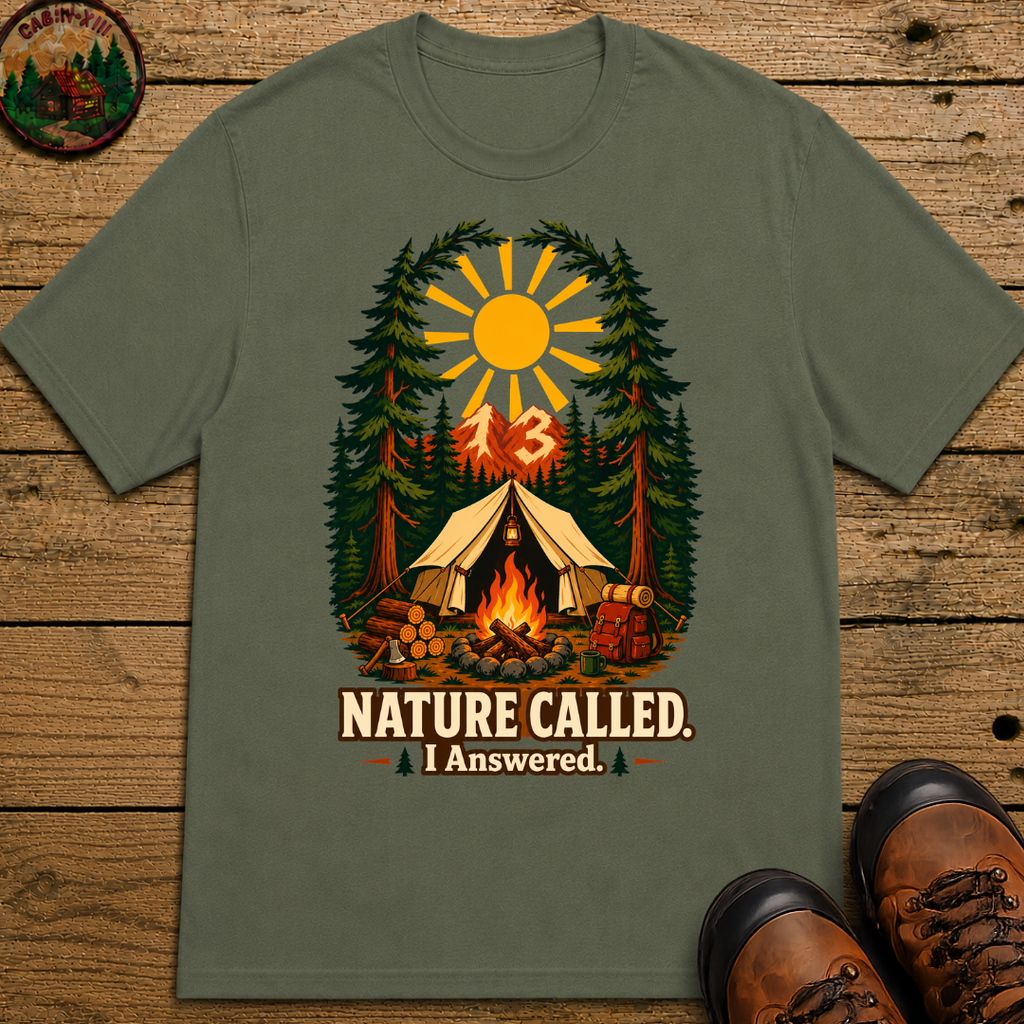Nature Called I Answered — Vintage Campfire Camping Tee